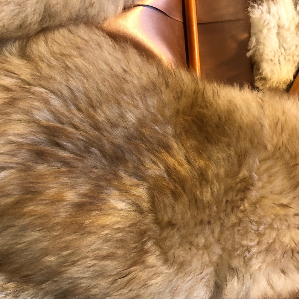 Tissavel of France Brown and Cream Fur Coat - Picture 5 of 7